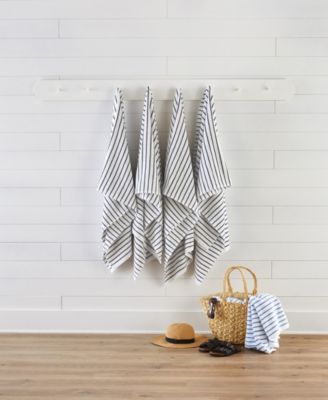 Cabana Stripe Cotton Beach Towels Set,  30" x 70"