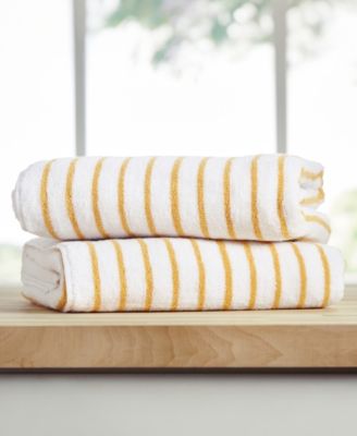 Cabana Stripe Cotton 2-Pack Beach Towels, 30" x 70"