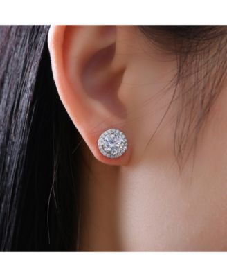 [DISCONTINUED] Hello, Halo 2 Carat CZ Crystalline Studs