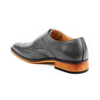 Men's Monk Strap Brogue Dress Shoes