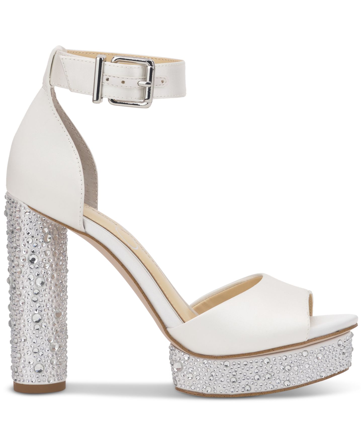 Женские сандалии Jessica Simpson Everyn Platform, цвет: Белый атласный — фото 2