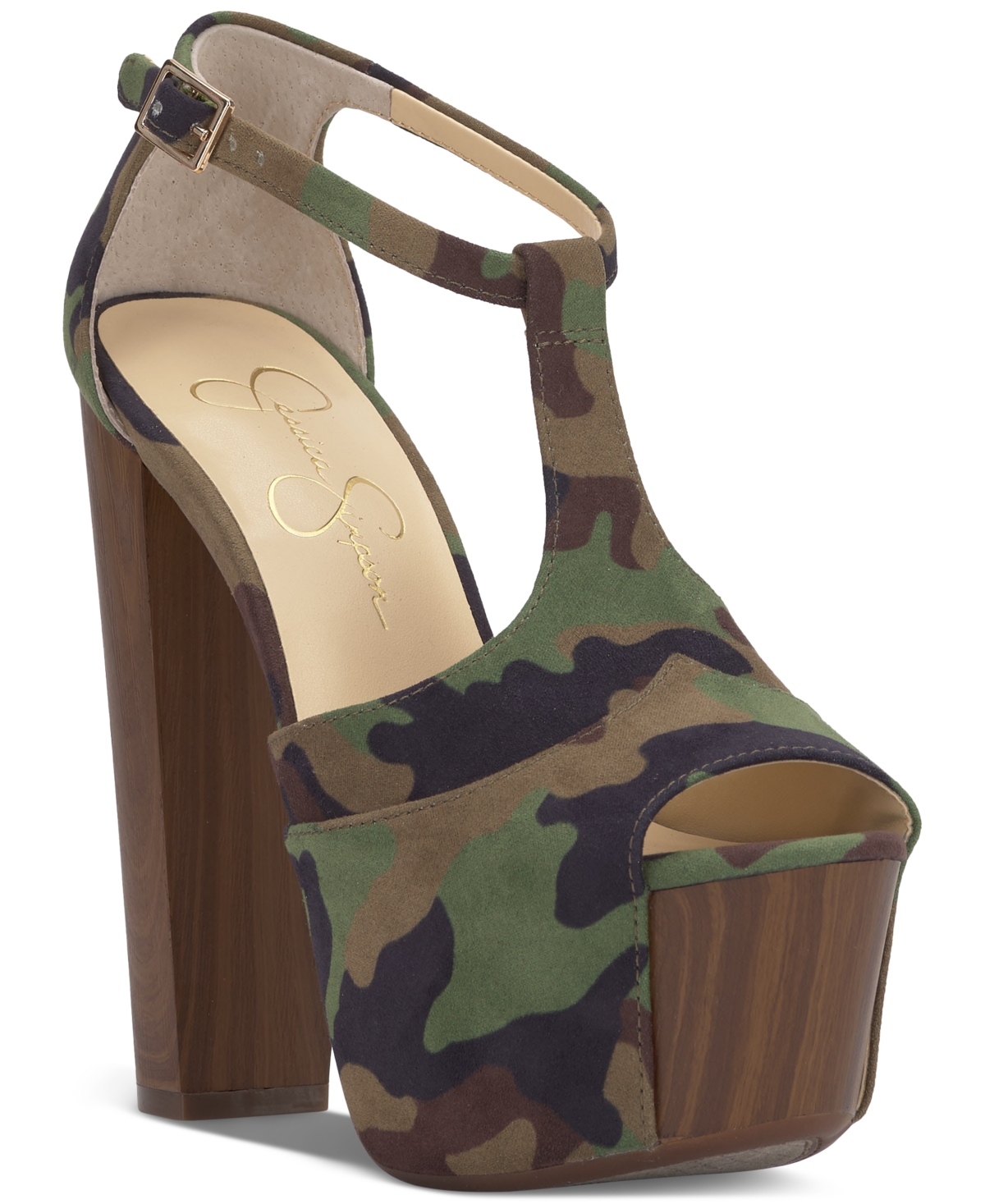 Women's Dany Platform Block-Heel Sandals - Green Multi Forest Camo