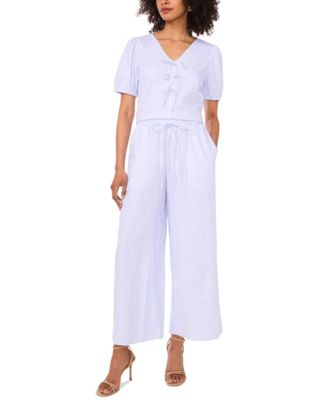 Women's Drawstring Pull-On Wide-Leg Pants