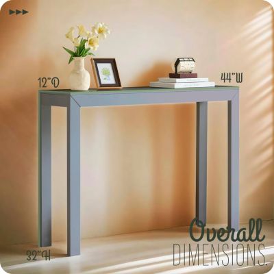 44" Russel Long Console Table - Minimalist and Slim Entryway Table for Decorative Displays, Sofa Table