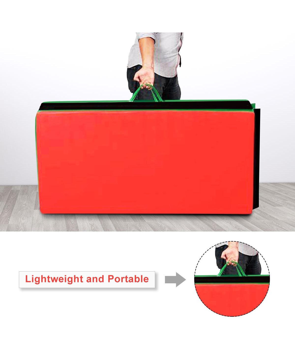 4 Feet x 10 Feet Thick Folding Panel Gymnastics Mat-Color