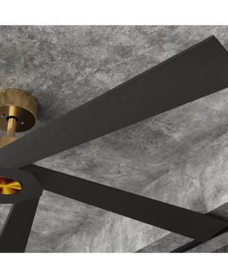 62-In Ceiling Fan with Remote Control, Reversible DC Motor, Solid Wood,No Noise