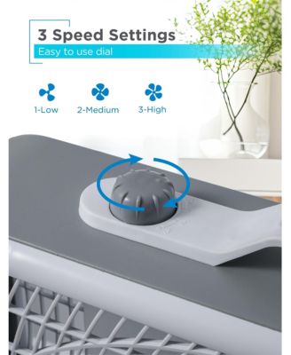 BLACK+DECKER Box Fan with 3 Speed Settings, 20&amp;#x201D; Box Fan with Carrying Handle, Rotary Knob and Recessed Cord Storage, Portable Fan and Cooling Fan for Home, Office, Garage, Basement &amp; More