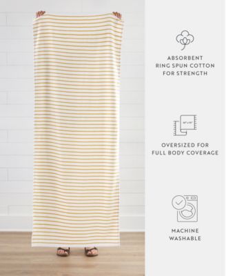 Cabana Stripe Cotton 2-Pack Beach Towels, 30" x 70"