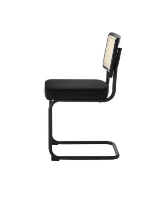 Set of Two Velvet Upholstered Dining Side Chairs with Stylish Design