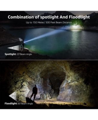 High Lumen Rechargeable LED Headlight, 6 Modes Waterproof Flashlights with Adjustable Headband for Camping Hiking Biking, USB Cable Included