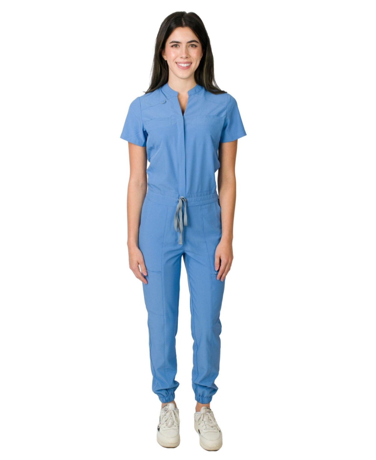 Women's Scrubs Jumpsuit with 8 Pockets - Seaweed