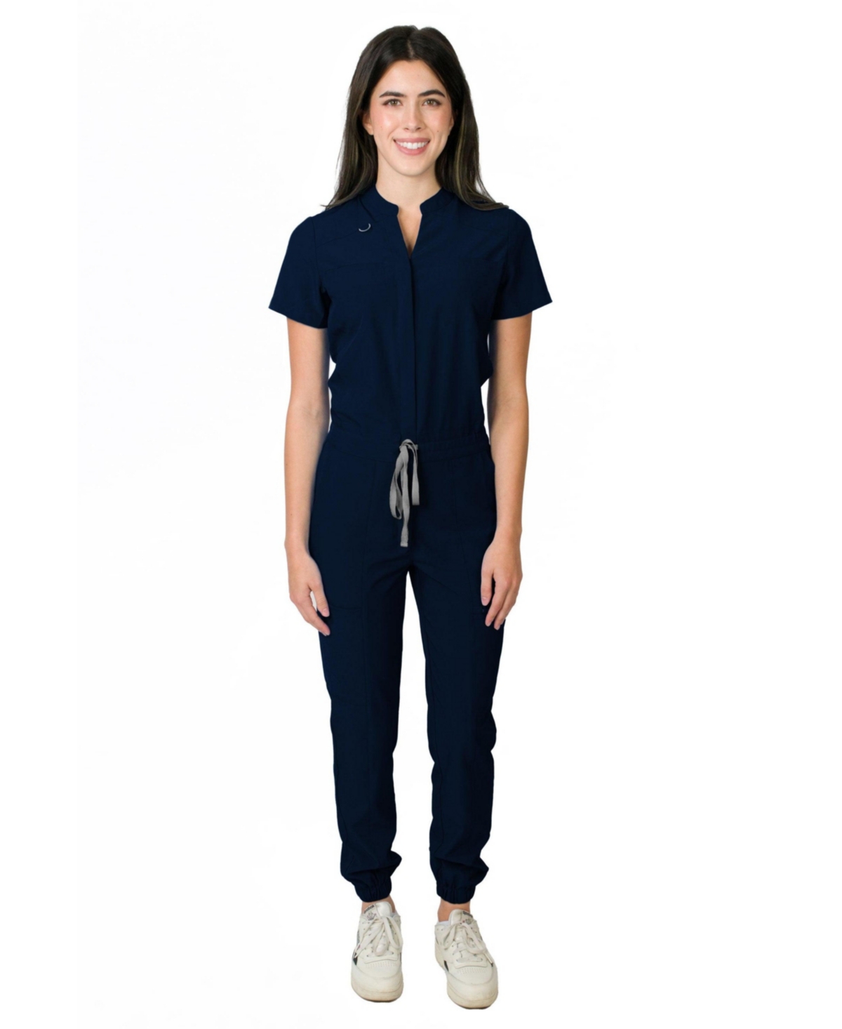 Women's Scrubs Jumpsuit with 8 Pockets - Seaweed