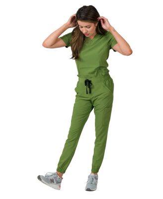 Women's Olivia 4 Pocket Top Gathered Jogger Pants Set