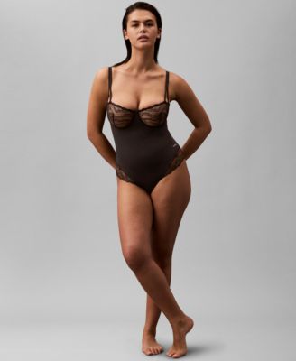 Calvin Klein - Women's Lace-Trim Shapewear Bodysuit