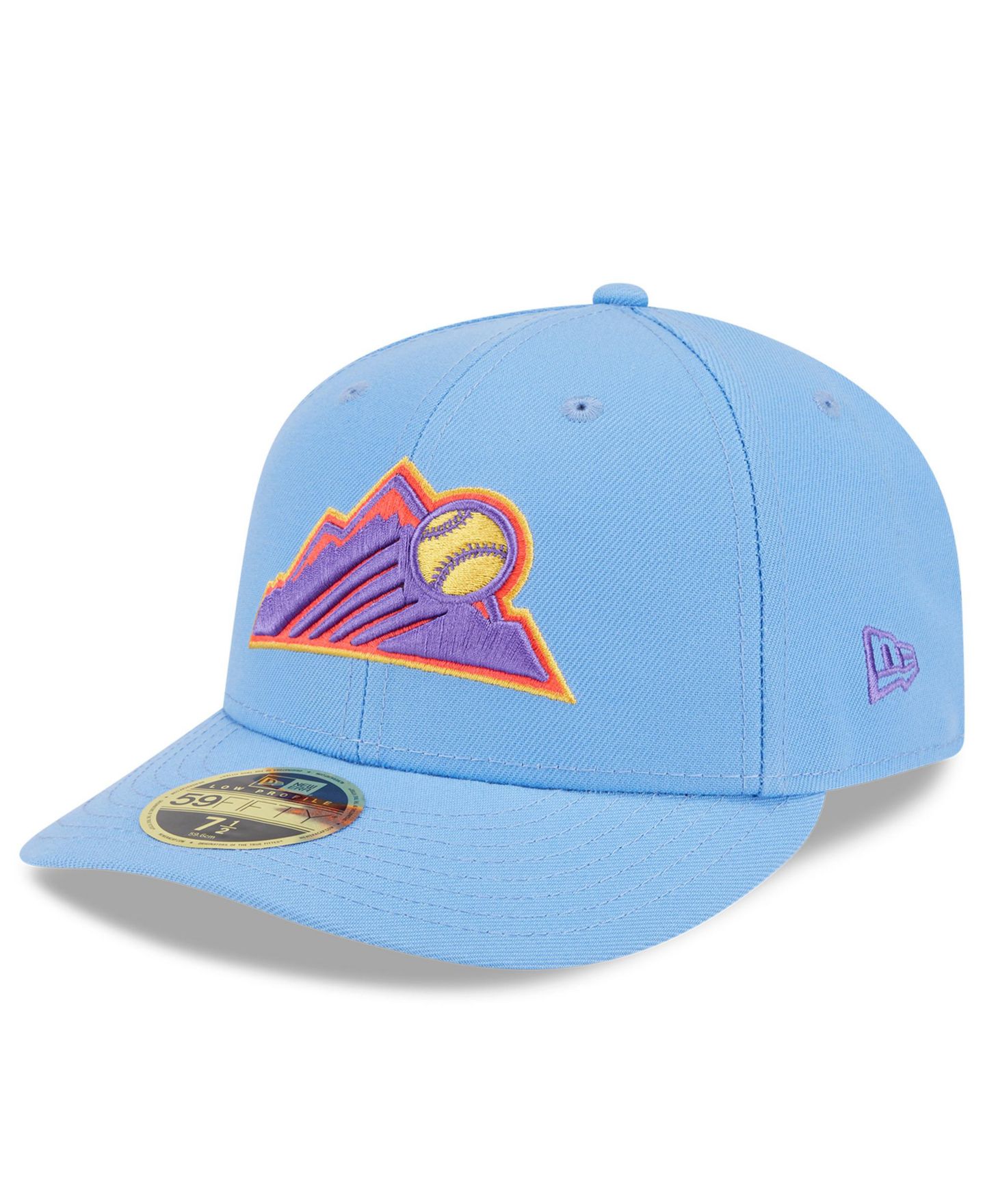 Мужская кепка New Era Light Blue Colorado Rockies 2025 City Connect Low Profile 59FIFTY Fitted Hat — фото 1