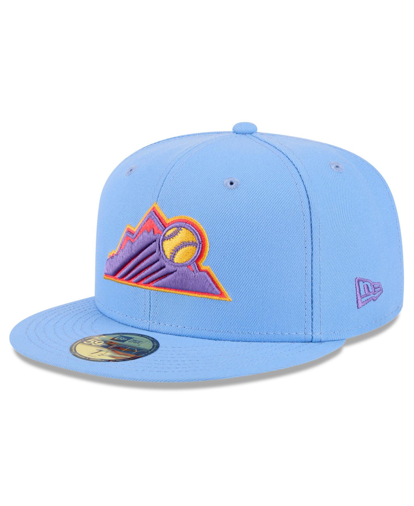 Мужская кепка New Era Light Blue Colorado Rockies 2025 City Connect 59FIFTY Fitted Hat — фото 1