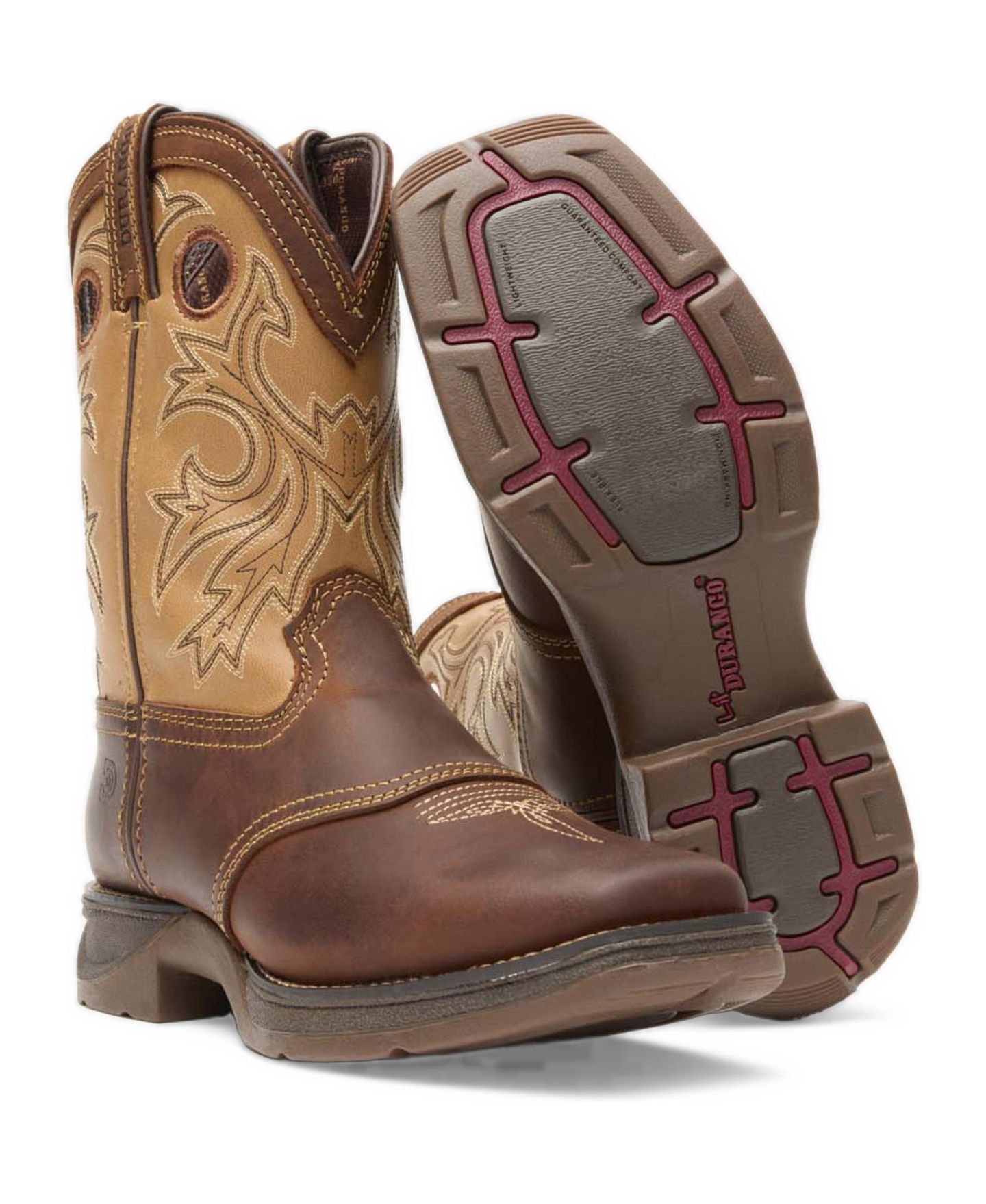 Детские ботинки Durango Lil Rebel by Big Kids Brown Tan Western Boot, цвет: Коричневый / Светло-коричневый — фото 3