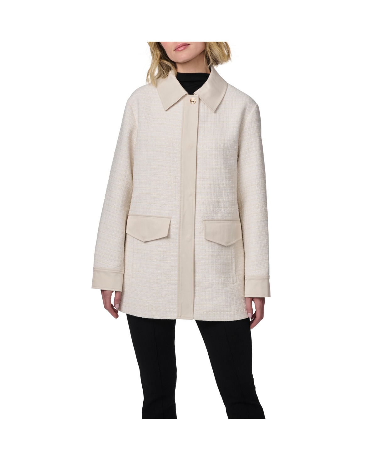 Women's Tweed Shacket - Bone