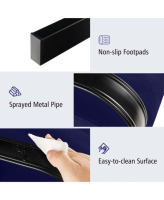 2 PCS Patio Rocking Chair with Cushion Heavy-Duty Metal Frame Smooth Glider Outdoor