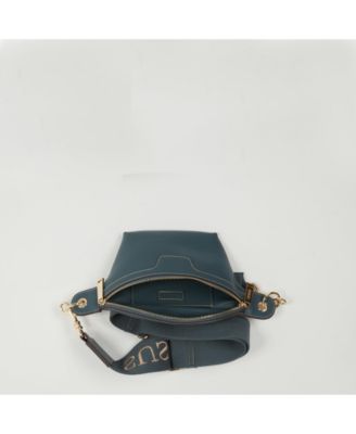 Chest Sling Bag Shoulder Sling Bag Small Blue Leather Crossbody Sling Bag