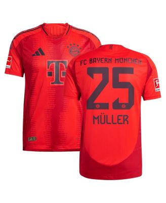 adidas - Men's Thomas M&uuml;ller Red Bayern Munich 2024/25 Home Authentic Player Jersey