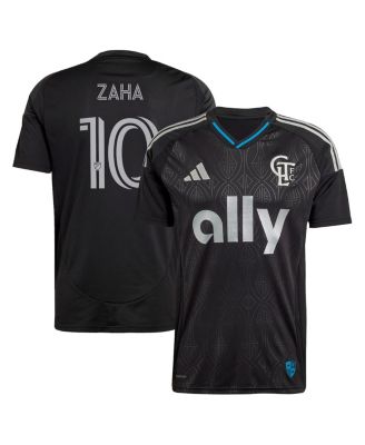 adidas - Men's Wilfried Zaha Black Charlotte FC 2025 Fortress Kit Replica Player Jersey