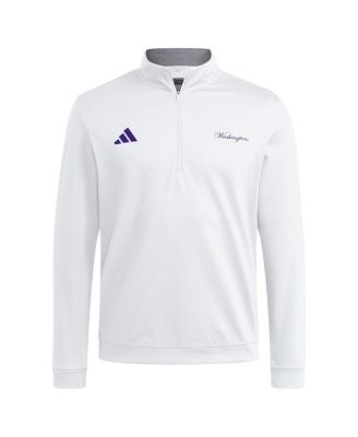 Men's White Washington Huskies Elevated Quarter-Zip Jacket