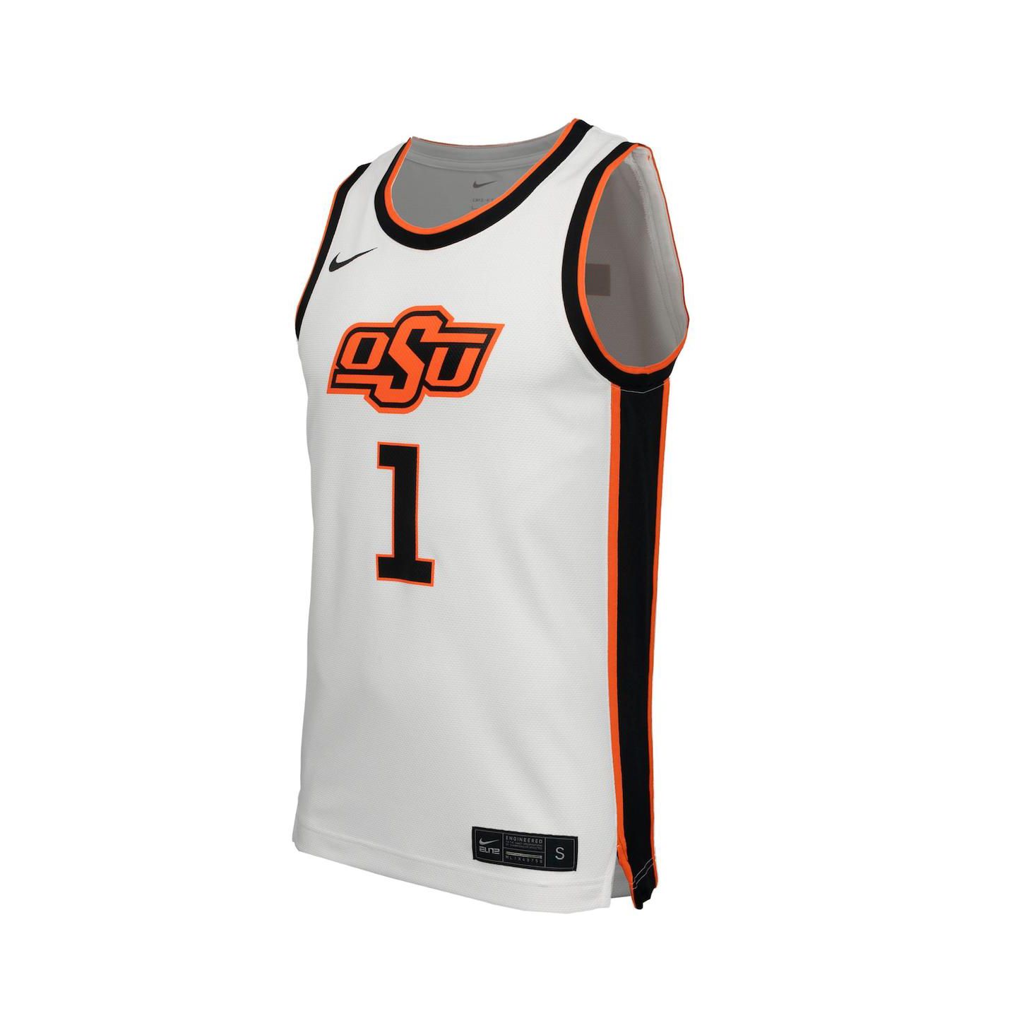 Мужской топ Nike 1 White Oklahoma State Cowboys Replica Basketball Jersey — фото 2