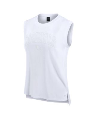 Women's White Arizona Cardinals Studio Gym Tank Top