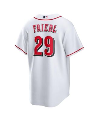 Men's TJ Friedl White Cincinnati Reds Home Replica Jersey
