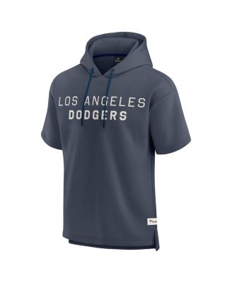 Men's Blue Los Angeles Dodgers Elements Future Ground Lettering Short Sleeve Pullover Hoodie