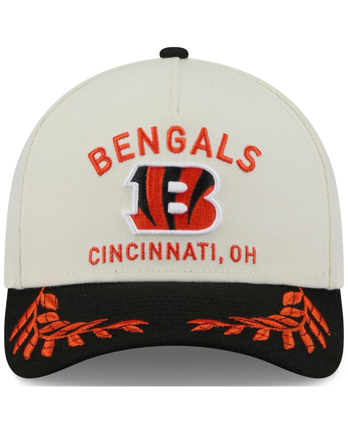 NEW ERA MEN'S CREAM/BLACK CINCINNATI BENGALS 2025 NFL DRAFT 9FORTY A-FRAME M-CROWN ADJUSTABLE HAT 