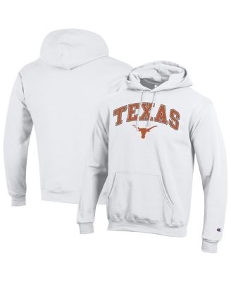 Champion - Men's White Texas Longhorns Arch Over Logo Pullover Hoodie