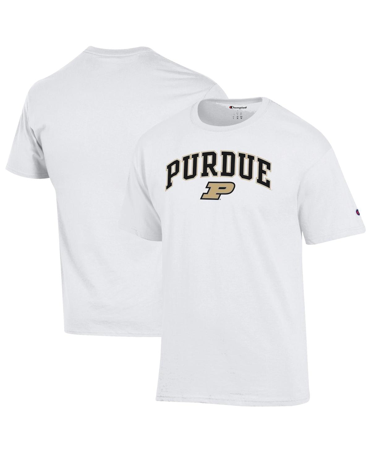 Champion Men's Gold Purdue Boilermakers Arch Over Logo T-Shirt - White