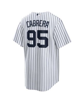 Men's Oswaldo Cabrera White New York Yankees Home Replica Jersey