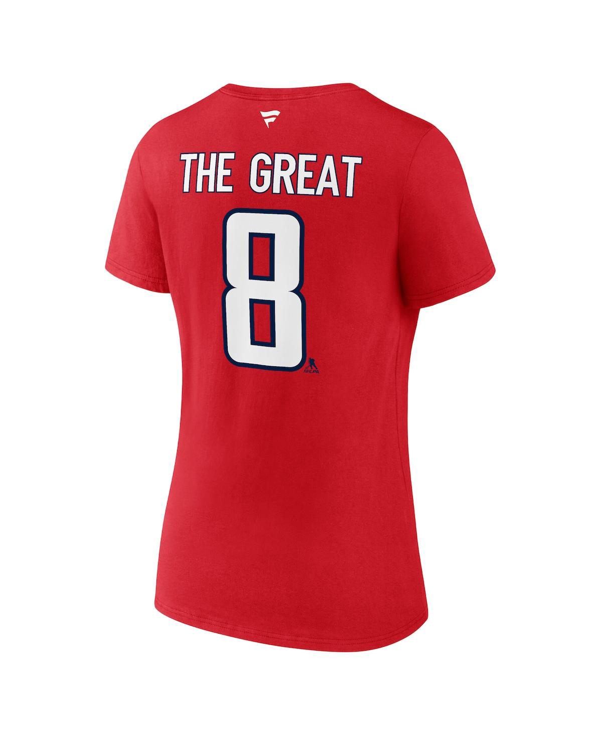 Fanatics Women's Alexander Ovechkin Athletic Red Washington Capitals Nhl All-time Leading Goal Scorer The Gre