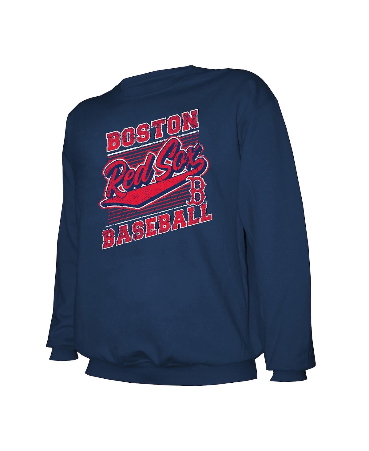 Stitches Men's Navy Boston Red Sox Lightweight Crew Sweatshirt