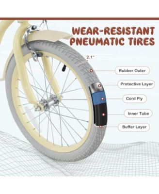 18 Inch Kids Bike Adjustable with Training Wheels Ages 3-8 Years Olds