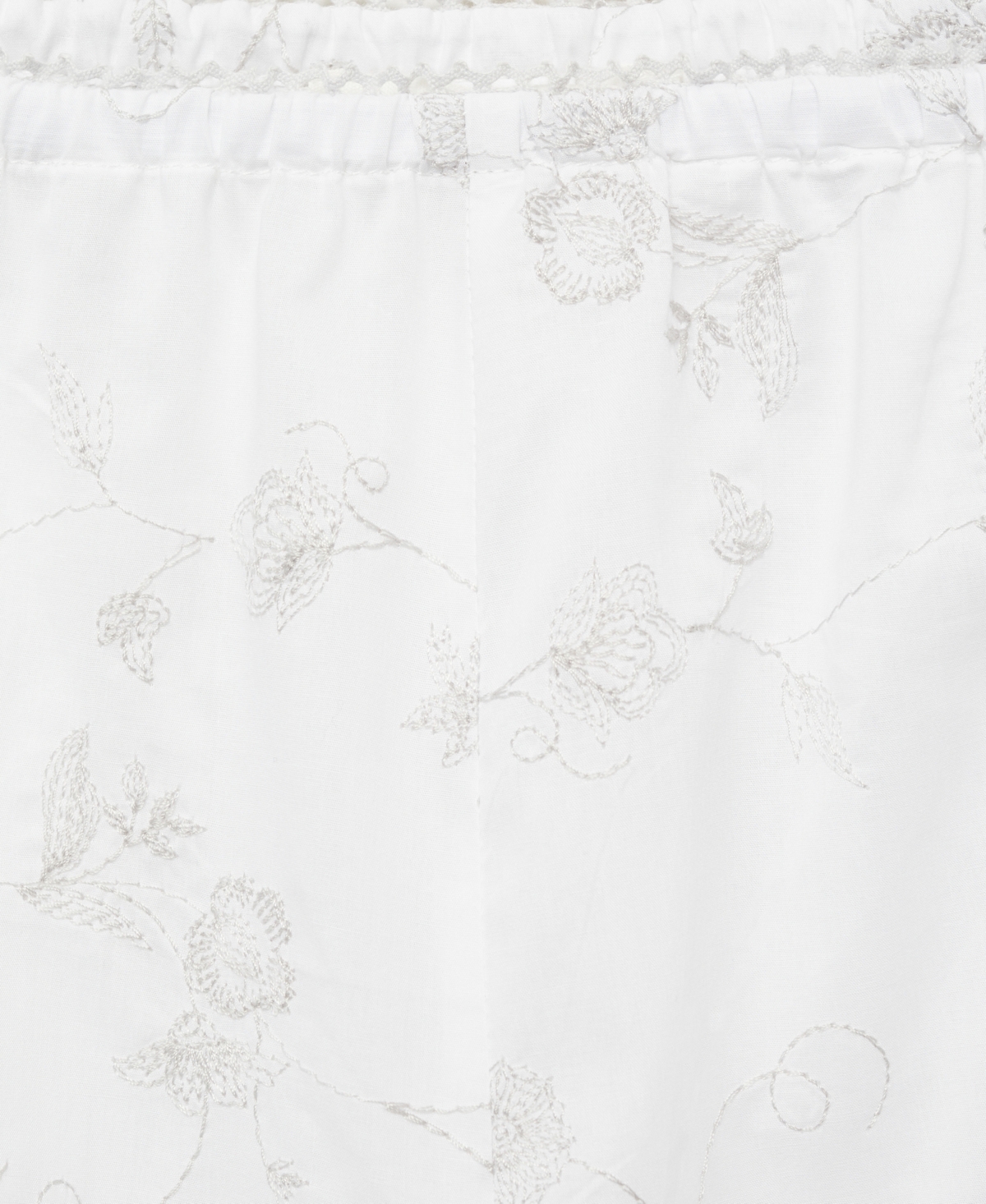 Mango Women's Embroidered Pajama Pants