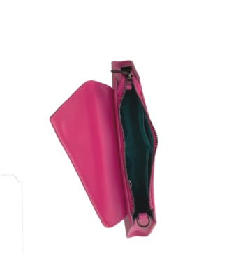 Hot Pink Purse Leather Clutch Bag Crossbody Evening Purse Unique Women's Handbag