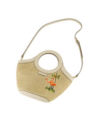 Flamingo Embroidery Tote