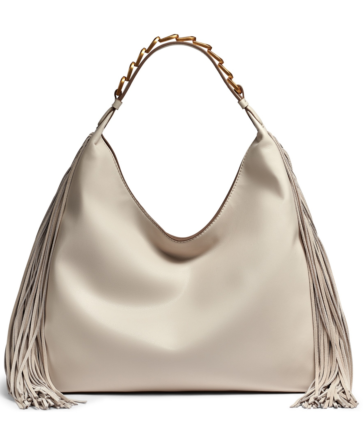 Shop Donna Karan Bellmore Small Fringe Shoulder With Bezel Strap