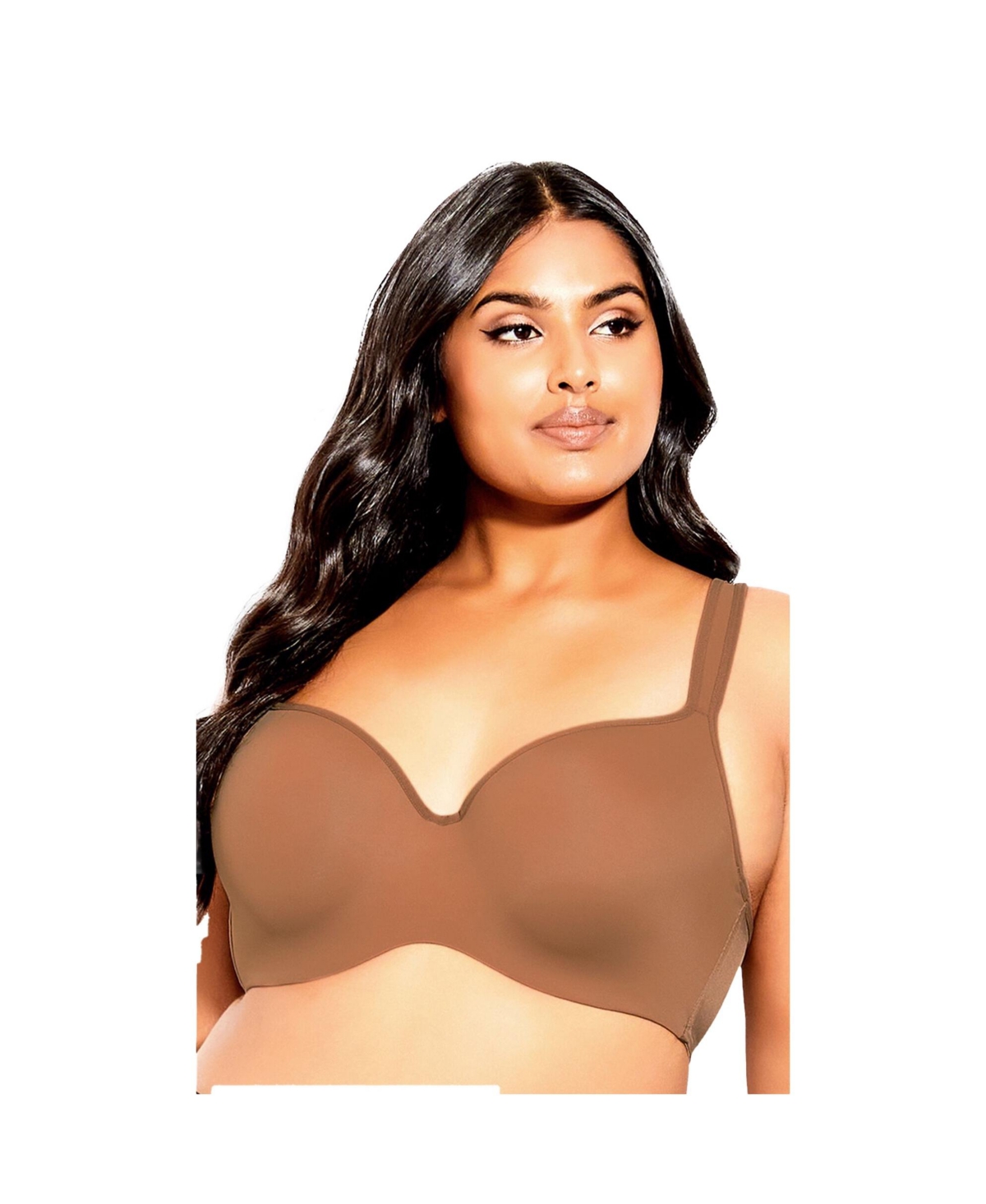 Plus Size Fashion Balconette Bra - Bronze