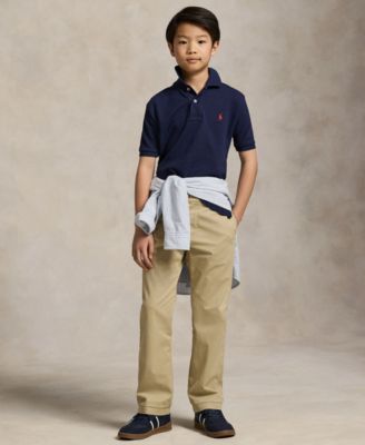 8-20 Boys' Cotton Mesh Logo Polo Shirt