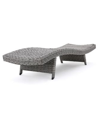 Streamdale Premium Grey Rattan Chaise Lounge Stylish Summertime Comfort