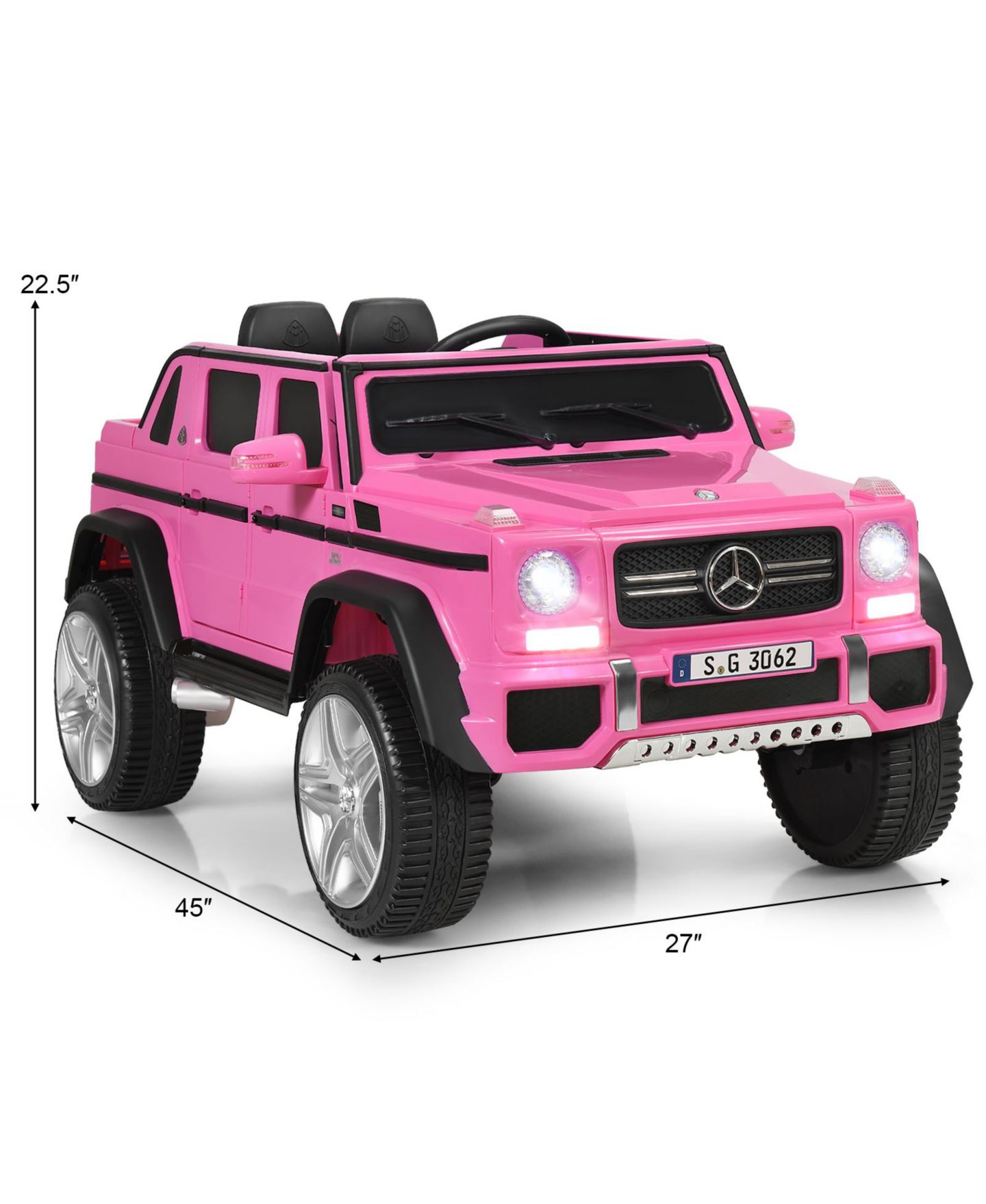 Детская игрушка Mecale 12V Licensed Mercedes-Benz Kids Ride-On Car, цвет: Розовый — фото 3