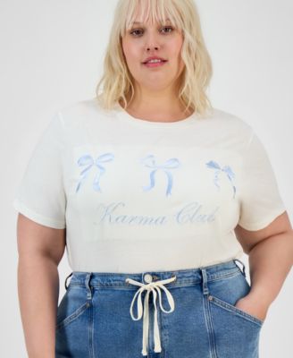 Grayson Threads, The Label - Plus Trendy Crewneck Karma T-Shirt