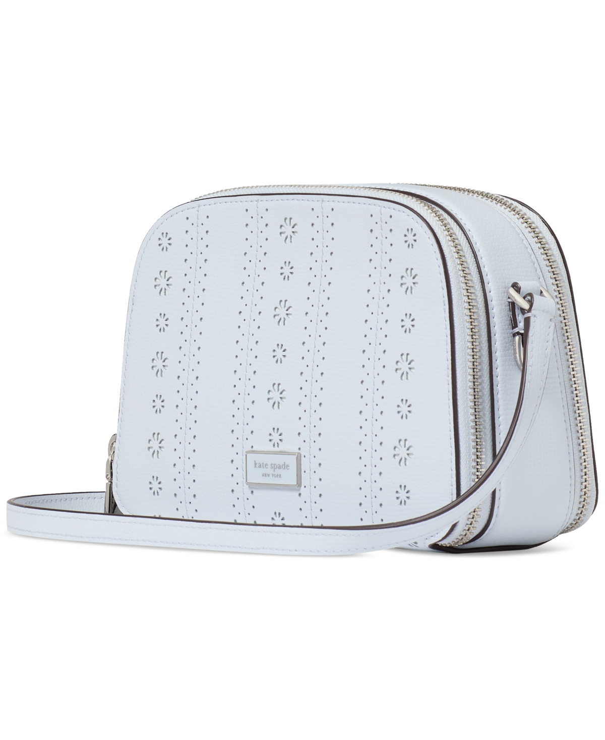 Kate Spade Serena Pointelle Double-zip Dome Leather Crossbody