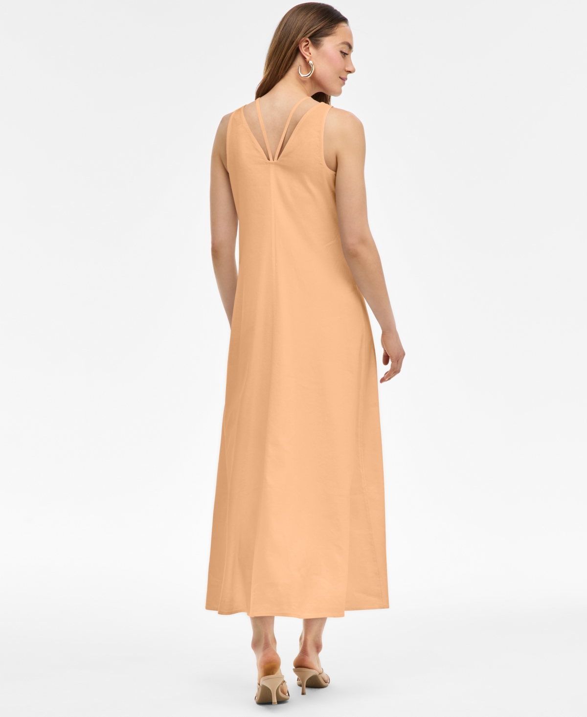 Inc International Concepts Women's Linen-blend O-ring Maxi Dress, Exclusively At Macy's