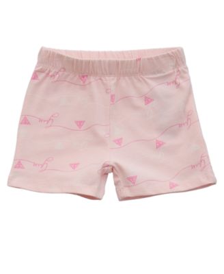 Baby Girls 5-Piece Bodysuits, Shorts, Bib, and Socks Set 